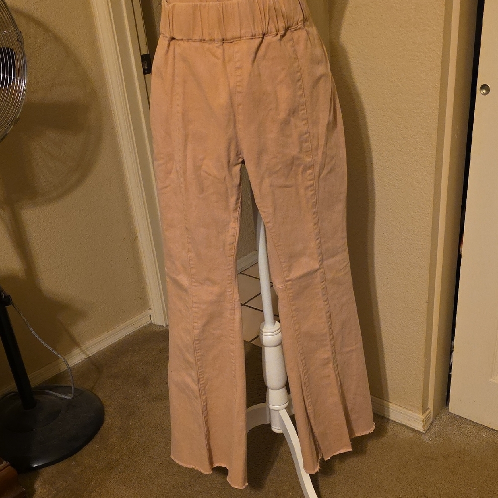 Stylish and Trendy Beige/Blush Flared Pants Sz 2X